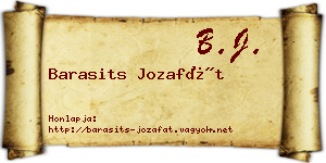 Barasits Jozafát névjegykártya
